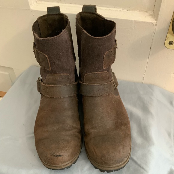 Timberland Suede Brown Boots with Buckles Womens size 7 - Picture 2 of 6